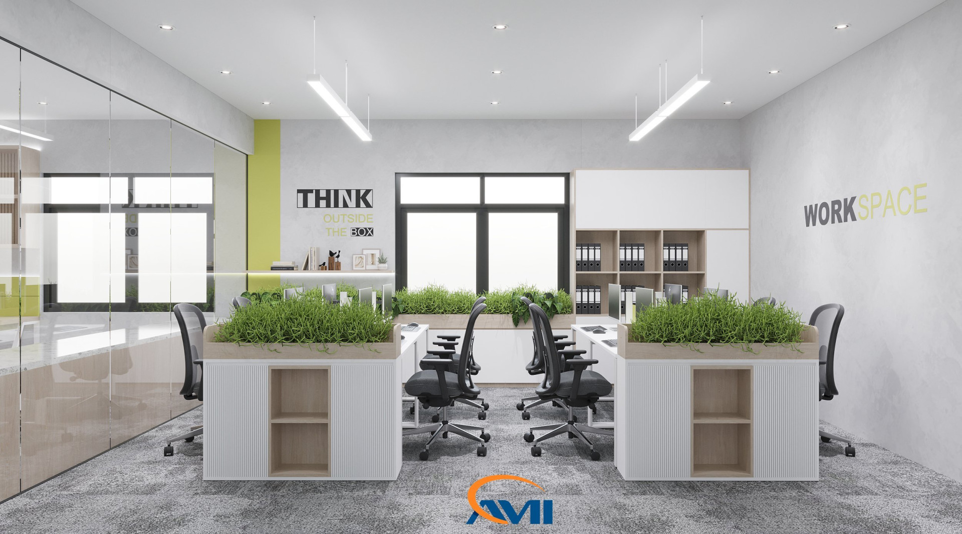 Thiết kế thi công nội thất văn phòng Trung Quốc Tinh Bảo – Bắc Giang