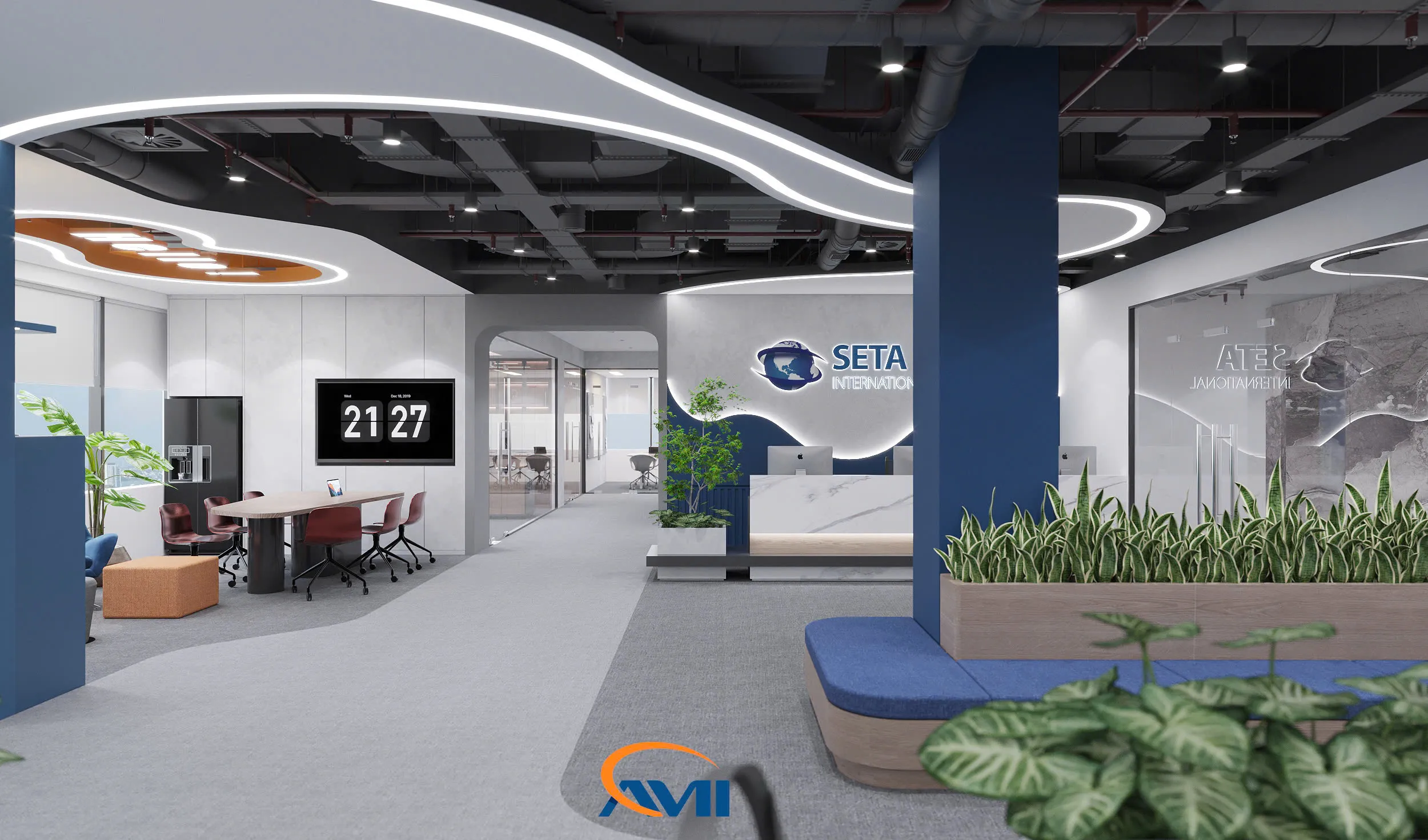 Thiết kế thi công nội thất văn phòng SETA International