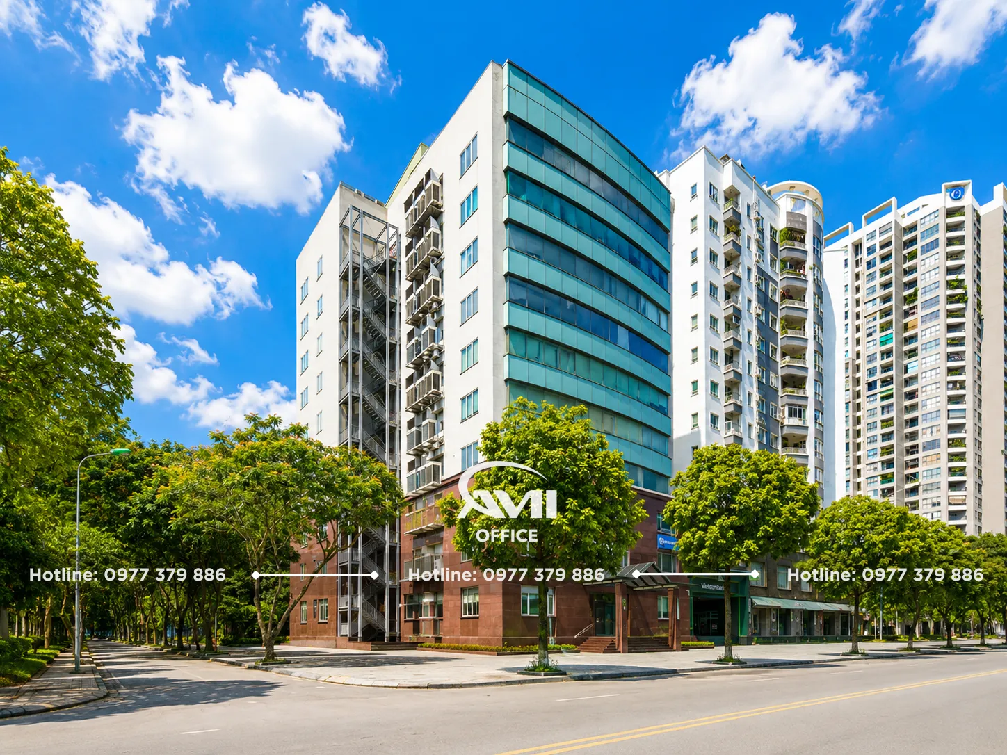 Lotus Building - tòa nhà văn phòng tại số 2 Duy Tân, Cầu Giấy, Hà Nội với thiết kế hiện đại, diện tích thuê linh hoạt và vị trí trung tâm khu công nghệ.