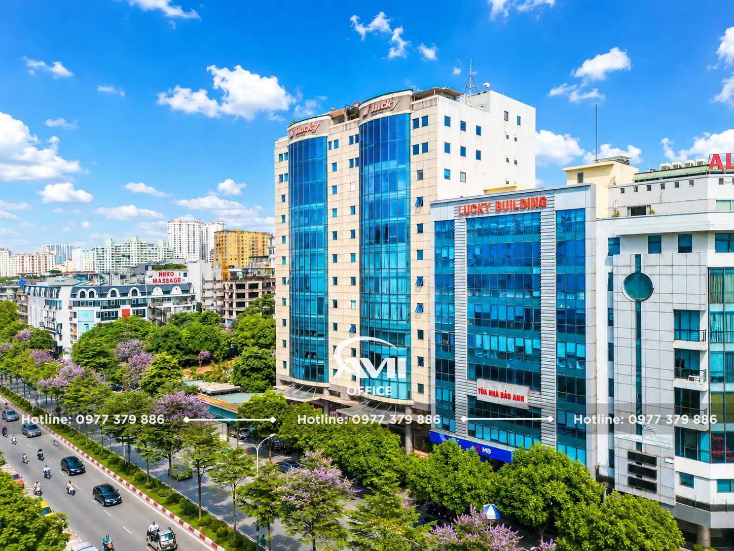 Lucky Building – tòa nhà văn phòng hạng C tại 79 Trần Thái Tông, Cầu Giấy, Hà Nội với vị trí thuận lợi, thiết kế hiện đại và diện tích văn phòng cho thuê linh hoạt