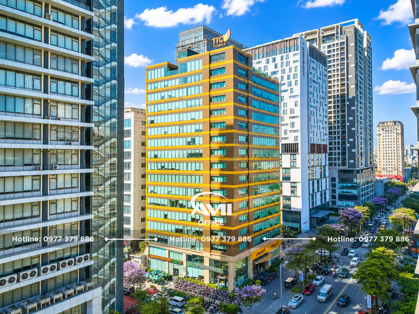 TTC Tower – tòa nhà văn phòng hạng B tại 19 Duy Tân, Cầu Giấy, Hà Nội với thiết kế hiện đại, diện tích thuê linh hoạt và hệ thống quản lý chuyên nghiệp.