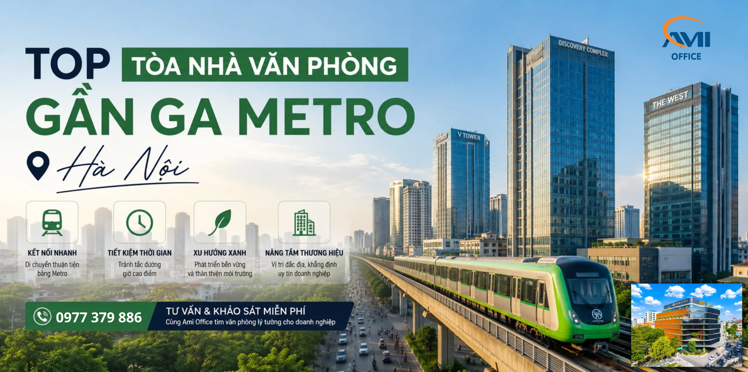 Top Tòa Nhà Văn Phòng Gần Ga Metro Hà Nội 2026