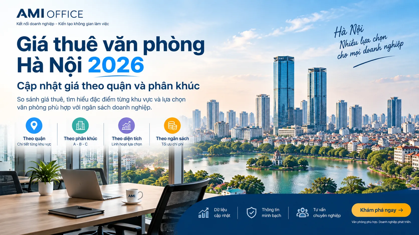 Giá Thuê Văn Phòng Hà Nội: Cập Nhật Theo Quận & Phân Khúc