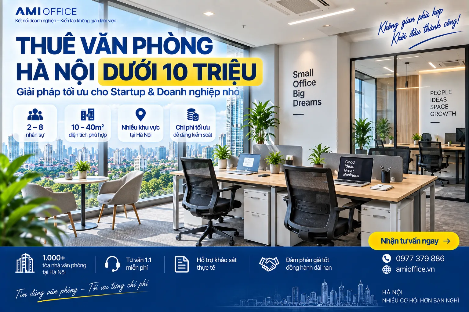 Thuê Văn Phòng Hà Nội Dưới 10 Triệu: Lựa Chọn Cho Startup