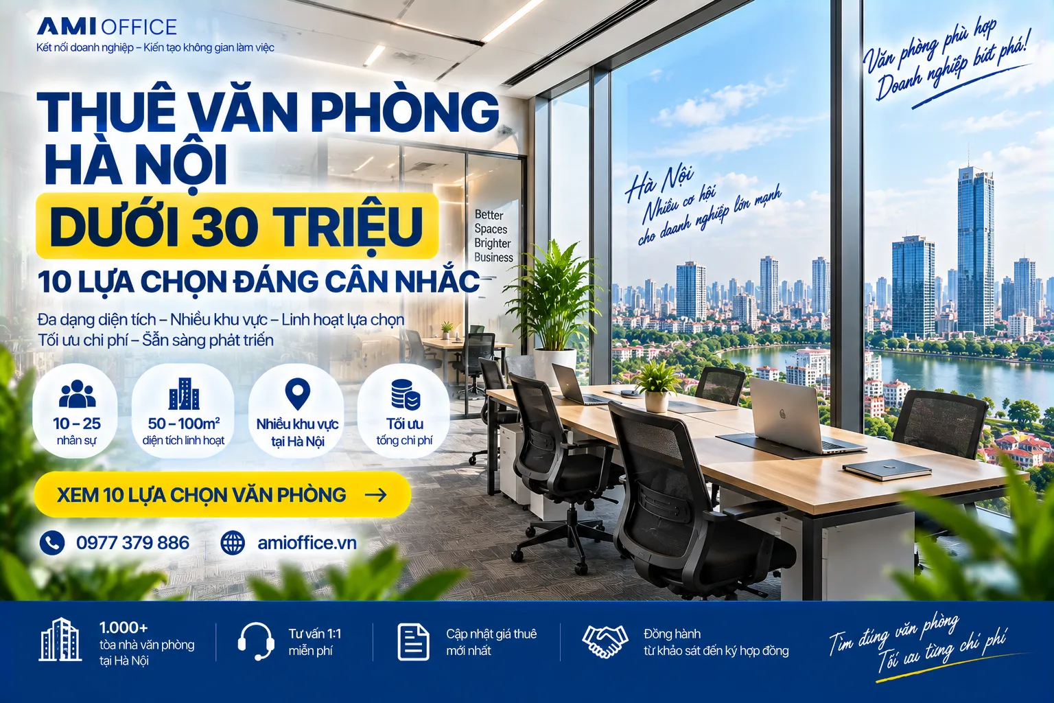 Thuê Văn Phòng Hà Nội Dưới 30 Triệu: 10 Lựa Chọn Đáng Cân Nhắc